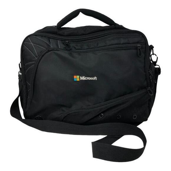 Handbags - Microsoft Logo Embroidered Work Laptop Travel Commute Bag Tote Organizational L